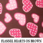 Flannel Hearts on Brown