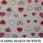 Flannel Hearts on White
